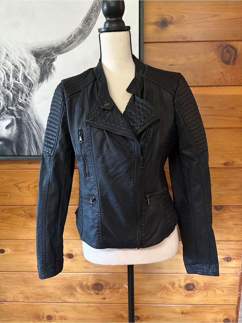 Ci Sono Black Faux Leather Jacket